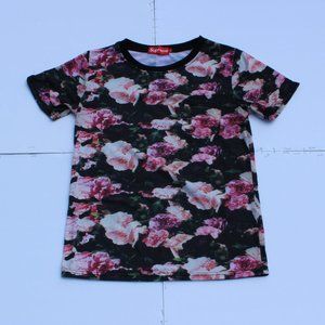 Black and Pink Flower T-Shirt